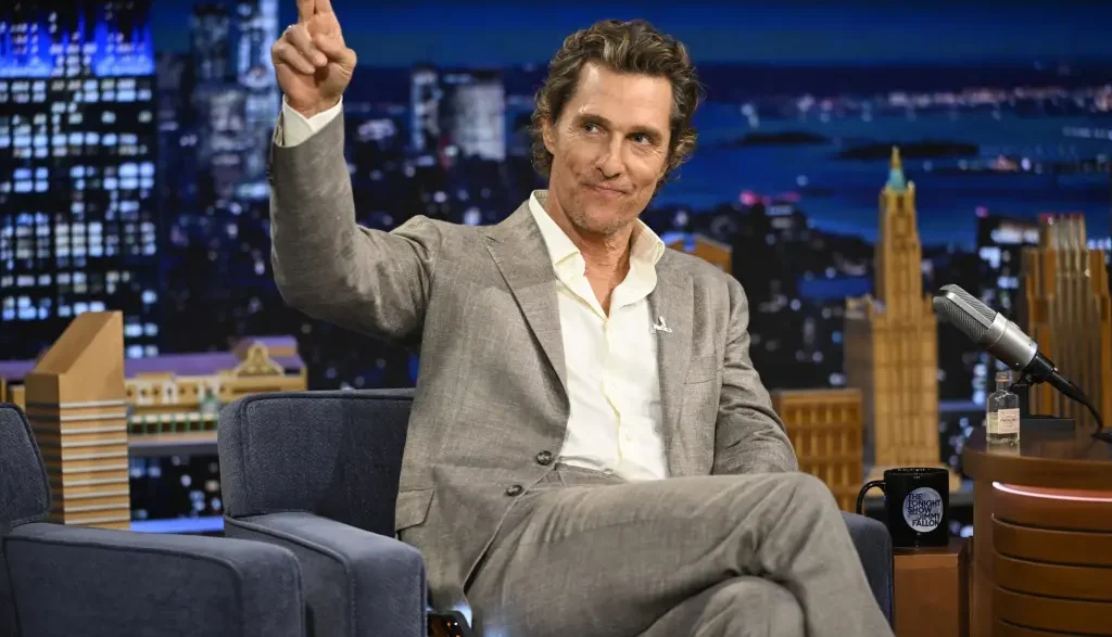 Matthew McConaughey during a television interview