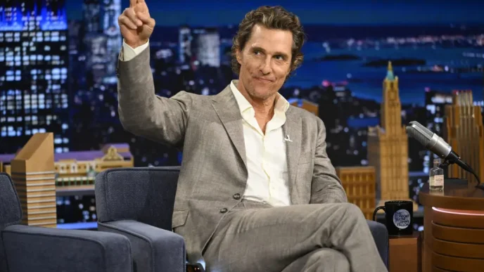 Matthew McConaughey during a television interview